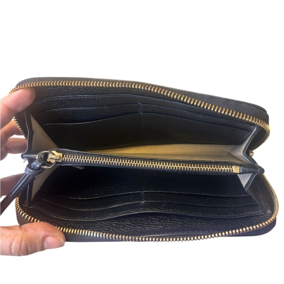 Chloe Black Wallet with Bow and Gold Accents - Picture 8 of 10